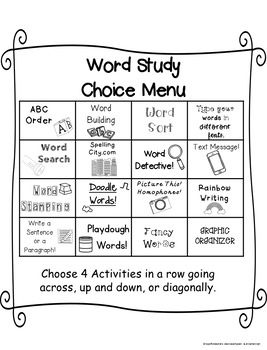 word study spelling lists activities 4th grade teks by