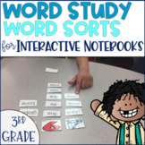 Word Study Spelling Word Sorts 3rd grade Phonics