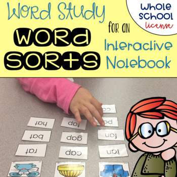 Preview of Word Study Spelling Word Sorts Whole School License K-5 BUNDLE