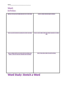 Preview of Word Study-Stretch a Word