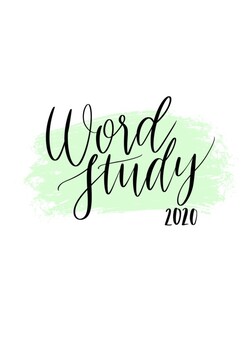 Preview of Word Study Title Page 2020