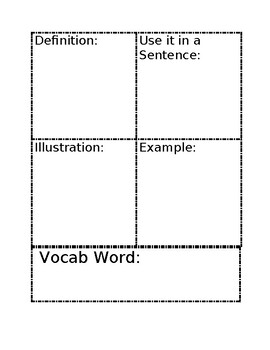 Preview of Word Study- Vocab Word Study 2nd-4th Grade