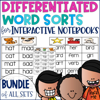 Preview of Word Study Differentiated Word Sorts BUNDLE Primary Phonics