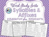 Word Study - Syllables & Affixes