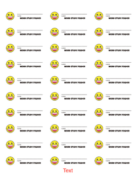 Word Study folder labels- emoji theme by MsG in Primary | TPT