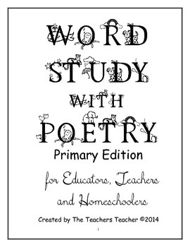 Preview of Word Study with Poetry Primary Edition