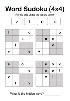 More Kindergarten Sudoku: 4x4 Classic Sudoku Puzzles for Kids