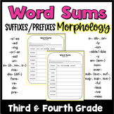 Word Sums Morphology Worksheets Prefixes and Suffixes
