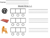 Word Time 1.1 Spelling Worksheet (READ WRITE INC.)