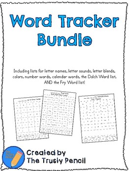 Preview of Word Tracker - Track Student Progress on Sight Word Reading
