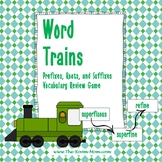 Prefix, Root, and Suffix Word Trains Vocabulary Game (freebie)
