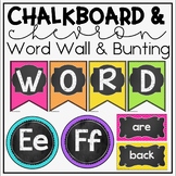 Word Wall Display in Chalkboard and Chevron Classroom Deco
