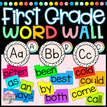 First Grade Common Core & More Content Word Wall