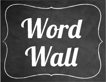 Preview of Word Wall