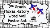 Word Wall: 7th Grade Texas History (Entire Year)
