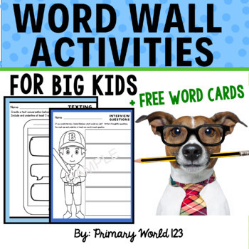 Preview of Word Wall Activities For Big Kids