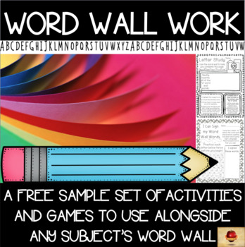 Preview of Word Wall Activities {A Free Sample}