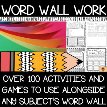 Preview of Word Wall Activities, Games, and Worksheets for ANY Word Wall