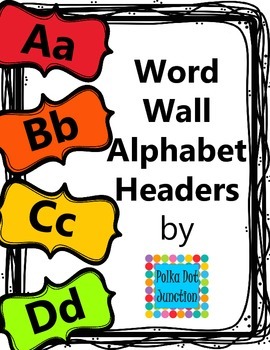 Preview of Word Wall Alphabet Header Cards