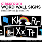 Word Wall Alphabet Headers {Black Series}