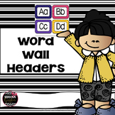 Word Wall Alphabet Headers - Rainbow design