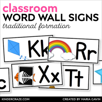 Preview of Sight Word Wall Letter Cards - Classroom Decor Printable Alphabet Word Wall Card