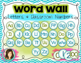 Word Wall Alphabet & Numberline {Aqua & Lime}
