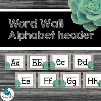 Preview of Word Wall Alphabet header / Mur de mots