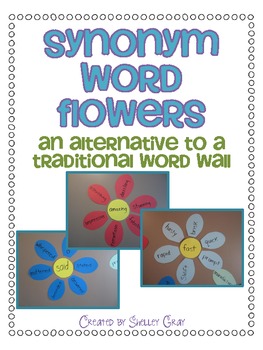 Preview of Word Wall Alternative - Synonym Word Flowers