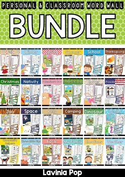 Preview of Word Wall BUNDLE for Writing Centers
