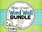 Word Wall BUNDLE {Blue Green} with Headers, Pictures, and 