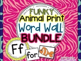 Word Wall BUNDLE {Funky Animal Print} with Headers, Pictur