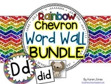 Word Wall BUNDLE {Rainbow Chevron} with Headers, Pictures,