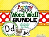 Word Wall {Polka Dot Rainbow} with Headers, Pictures, and 