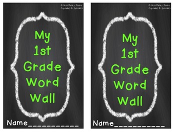 Preview of Word Wall Book for Students - Customizable