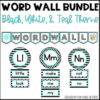 Word Wall Headers: Black and White Brights