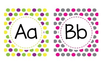 Decorative Letters Red, Black, Orange, Pink by KinderBerry