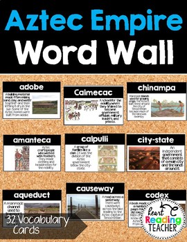 Preview of Word Wall Cards: Aztec Empire
