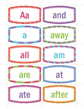 Word Wall Cards - Dolch by Nicole Savard | TPT