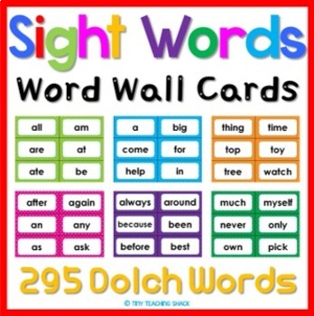 free printable sight words flash cards kindergarten dolch