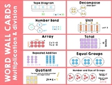 Word Wall Cards: Multiplication & Division