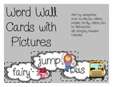 Word Wall Cards with Pictures