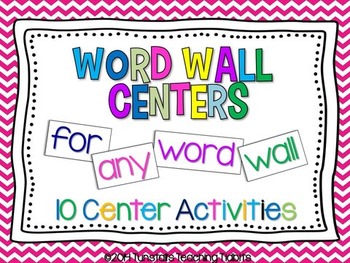 Preview of Word Wall Centers