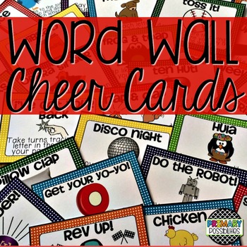Preview of Word Wall Cheer Cards