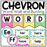 Word Wall Display in Chevron Classroom Decor for Back To School