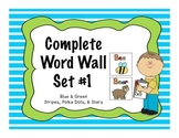 Word Wall Complete Kit- Set #1 Blue and Green (over 200 Do
