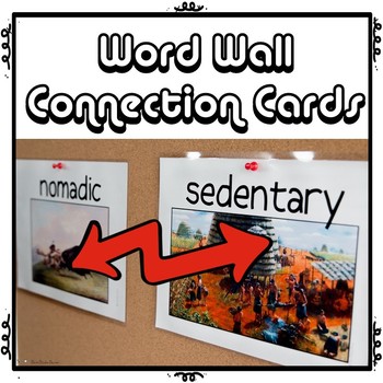 Preview of Word Wall Connection Cards Game