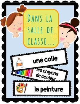 Preview of (FRENCH) Word Wall: Dans la salle de classe