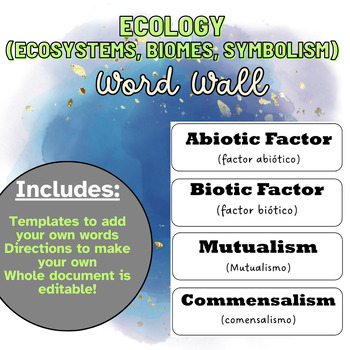 Preview of Word Wall: Ecology