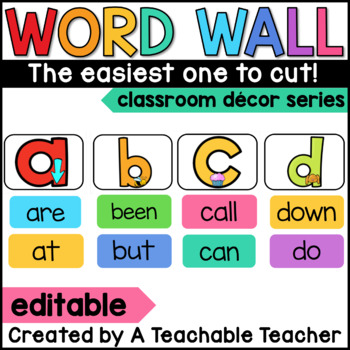 Preview of Word Wall - Editable and Easy to Cut!